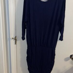 Venus Navy Blue Long Sleeve Mini Dress Size M